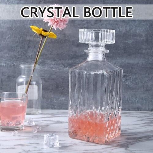 1pc Crystal Bottle Liquor Whiskey Vintage Glass Crystal Bottle Wine Stopper Bar Decoration Ornaments