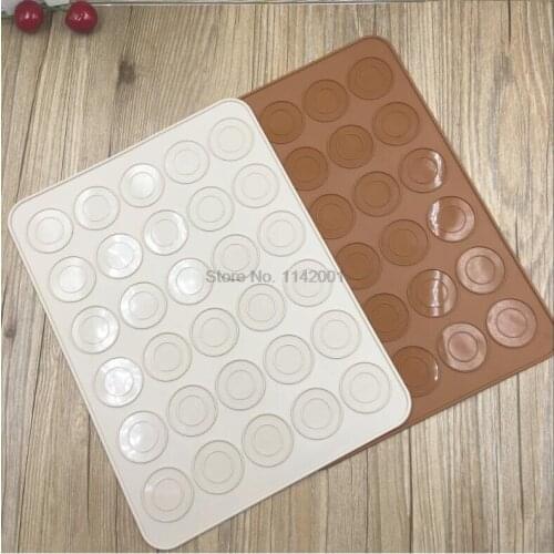 100pcs 30 Hole Silicone Pad Oven Macaron Silicone Non-stick Baking Mat Baking Pan Pastry Cake Pad Baking Tools