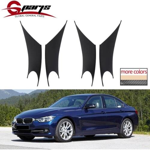 2 Pairs Armrest Protective Trim Car Interior Door Panel Grab Handle Covers for BMW 3 4 Series 2012-2016 F30 F35 Carbon Fiber