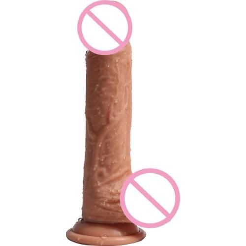 8.26 Inch Popular Skin Feeling Realistic Dildos PVC Simulation Penis non Vibrators for 18 Women Beginners Homesex Strap on