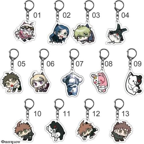Anime Dangan Ronpa Danganronpa Keychain Cosplay Acrylic Pendant Keyring