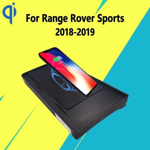 For Range Rover Sports 2018 2019 15W Qi Fast Charging Car Vehicle Wireless Charger Pad Auto Android Iphone Holder Smart Plate
