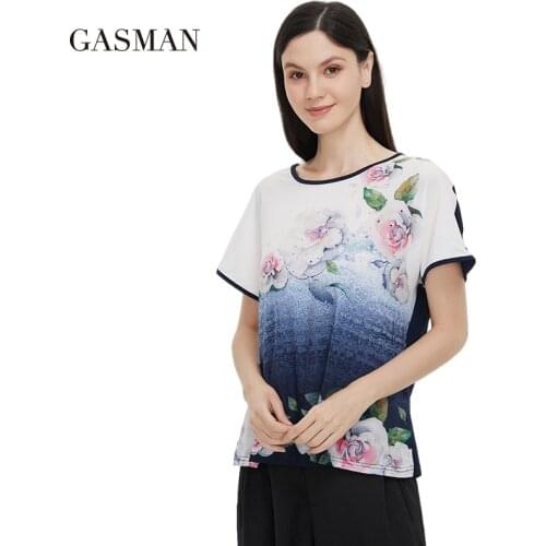 Женские трикотажные футболки GASMAN China At AliExpress