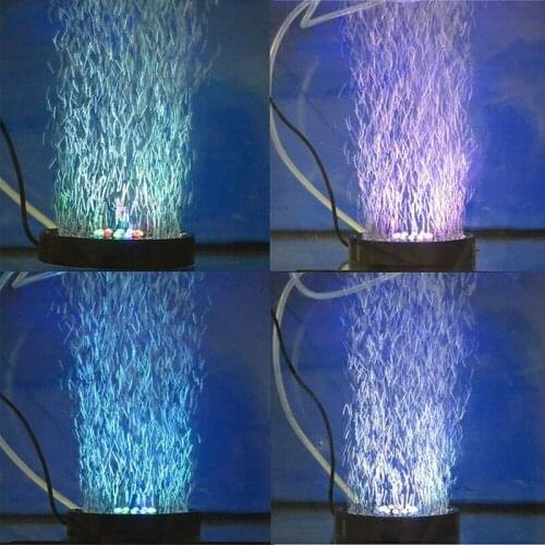 HOT Underwater RGB Fish Tank Air Curtain Bubble Light 6 Color Changing LED Submersible Aquarium Decorate Light EU/US/UK Plug