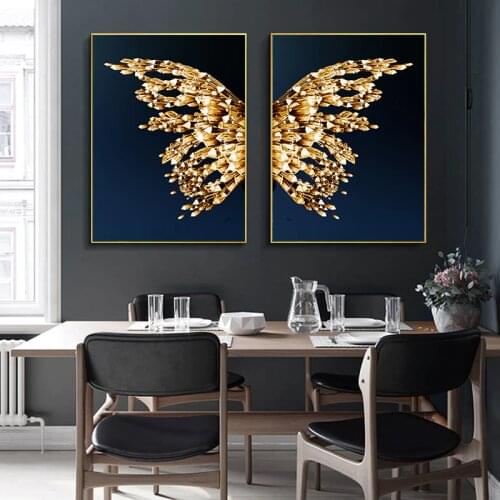 Gatyztory DIY Painting By Numbers Golden Butterfly HandPainted Artwork Canvas Colouring Home Decor Unique Gift Fun at Home