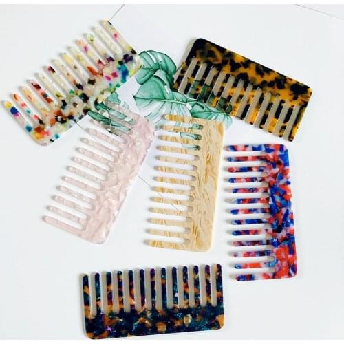 Korean Fashion Acetate Anti-static Massage Hair Combs Colorful Hairdressing Comb Hair Brush for Women Girls Hair Styling Tool