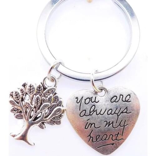 Creative Personality Alloy Keychain Cute Love Tree Of Life Jewelry Pendant Car Gift Pendant Keychain