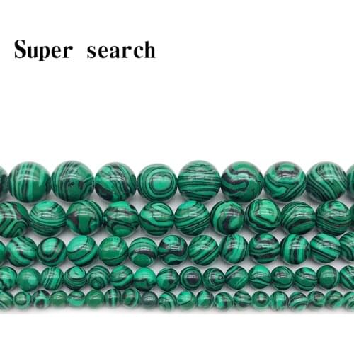 Natural Green Malachite Round Loose beads for jewelry Bracelet ,Necklace, making 15inches/strand 4/6/8/10/12/14mm
