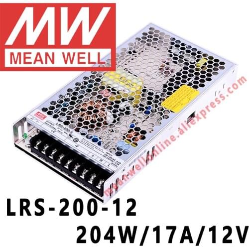 Mean Well LRS-200-12 meanwell 12V/17A/204W DC Single Output Switching Power Supply online store