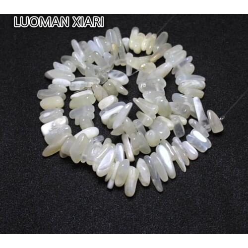 Wholesale AAA 10-15 mm Stick Shape Natural White Moonstone Beads Materials Gems Loose Strand 15"DIY Necklace For Jewelry Making