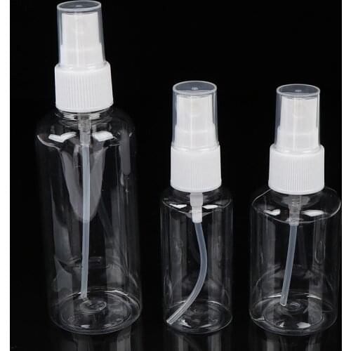 1Pcs Transparent Empty Spray Bottles 30ml/50ml/100ml Plastic Portable Refillable Container Empty Cosmetic Containers