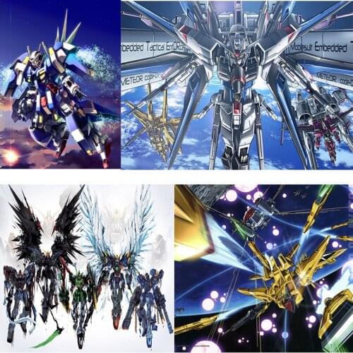 Gundam seed HD Wall Stickers Home Decoration High Quality Prints White Coated Paper home art Brand