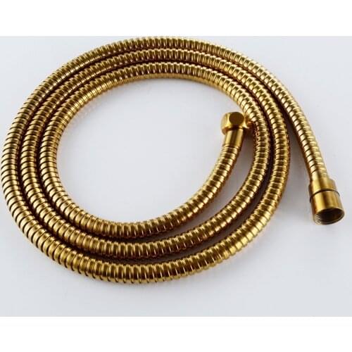 GOLDEN Extended Length Replacement gold 150cm 59-Inch Stainless Steel Interlock Handheld Shower Hose Shower accessories