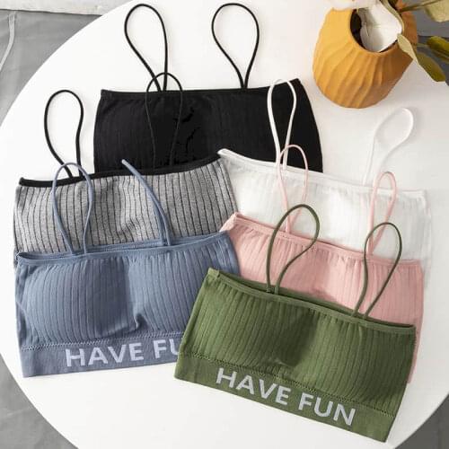 Sports Underwear Section Big Breasts Show Small Tube Top Underwear Students Korean Junior High School Girls Tops Y2k T Shirt