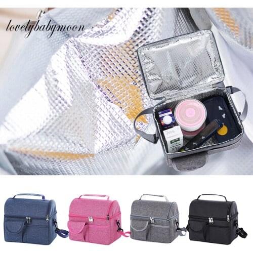 Baby Food Milk Bottle Storage Insulation Bags Heat cold Insulation Bag Waterproof Oxford Bag Lunch Bag Infant Kids Food Bag