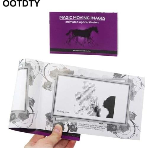Thicker Version Magic Moving Images Books Magic Tricks Props Toys Animated Optical Illusions Kids Christmas Gifts