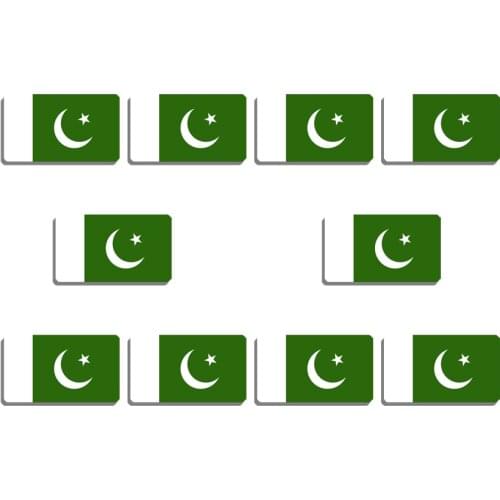 10Pcs/Set Pakistan Flag Brooch Vintage Lapel Pins For Backpacks Hat Clothes Patriotic Trinket Acrylic Jewelry Badges