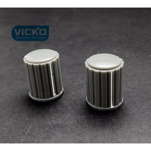10pcs/50pcs Potentiometer hat plastic knob handle KYZ16-20-6J aperture 6.35MM for 3590S 534 switch Grey knob cap