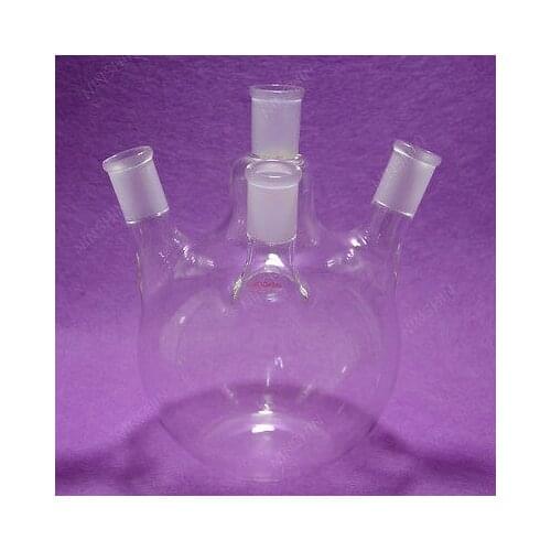 2000ml,24/29,4-Neck,Flat Bottom Glass Flask,2L,Four Necks,Lab Chemistru Vessel
