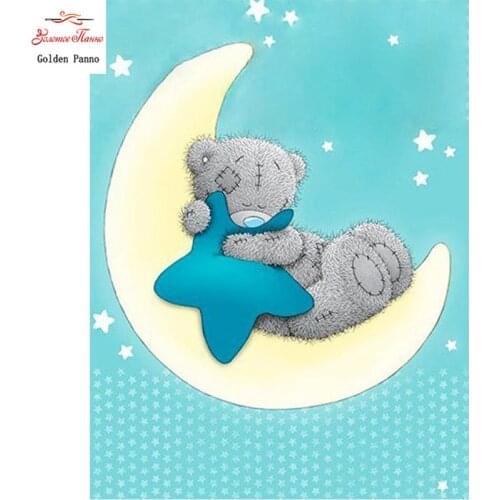 5D DIY Diamond Painting Square Stone Cartoon Bear Toy Diamond Embroidery Diamond Mosaic Full Display Home