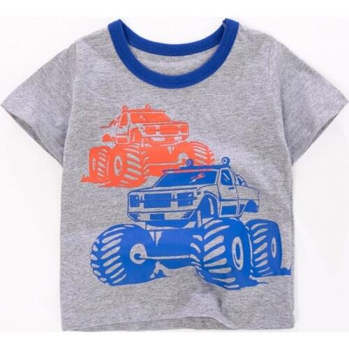 Bambino 2021 New Tees of Children 2-7 Years Pure Cotton T shirt for Kids Boys Cars Tops Clothing Baby Clothes Child Costume