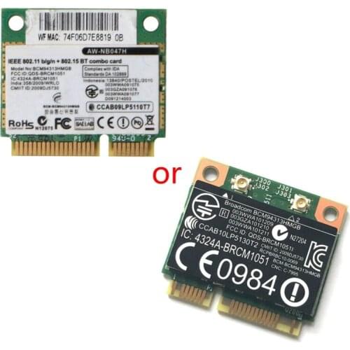 Wireless Card Adapter for Broadcom Bcm94313HMGB AW-NB047H BCM4313 Half Mini Pci-e Wifi Net-work Card with Bluetooth4.0 Dropship