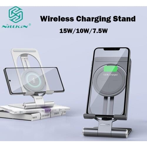 15W Fast Wireless Charger for iPhone 12 Pro for Mi 10 PowerHold Mini Wireless Charging Stand 2 In 1 충전기 טעינה Nillkin