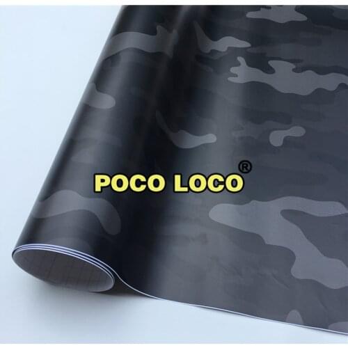 Black DIY Camouflage Car Custom Camo. Wrap Vinyl range of styles including Arctic Snow,Desert,Digital all with Air Drain bubble