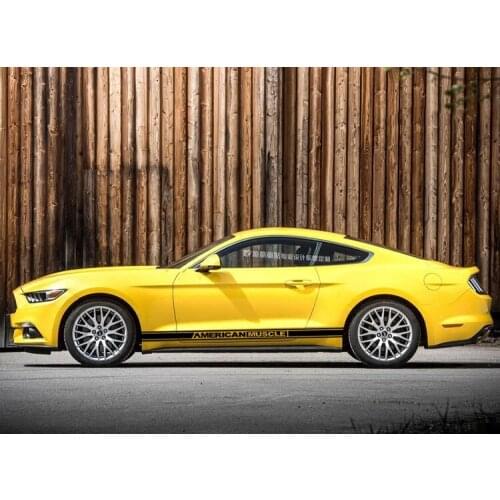For Ford Mustang mondeo 2017 car sticker 3D LOGO Reflective car hood body sticker Car waistline stickers