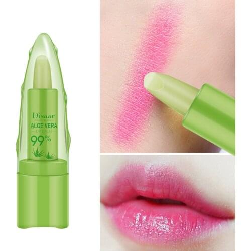 Disaar Aloe Color Changing Lipstick Hydrat Moisture Brighten Smooth Anti-chapping Beauty Skin Care Lip Balm Makeup Cosmetics 4ML