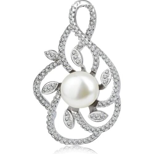 GND0809 925 Sterling Silver Pendant Beauty Classic Pearls Flower Pattern Necklaces Pendants Fashion Jewelry For Women