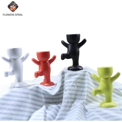 Imitation Humanoid Ceramic Flower Pots Creative Gardening Potted Ceramic Crafts Small Flower Pots Modern Home Decoration Gifts