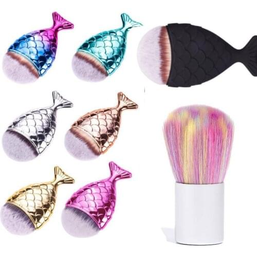 Makeup Face Brushes Nail Cleaning Brush Tool Remove Dust Powder Brush Nail File Art Care Remove Dust Powder Brush Nail File Art
