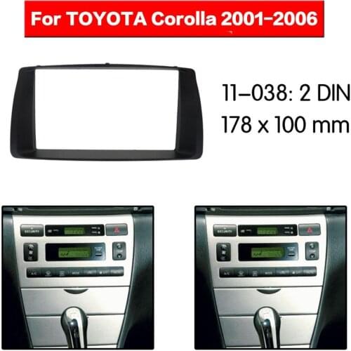 11-038 Radio Fascia Frame kit for Toyota Corolla 2001 2002 2003 2004 2005 2006 Stereo Facia Panel Dash Install Trim Kit