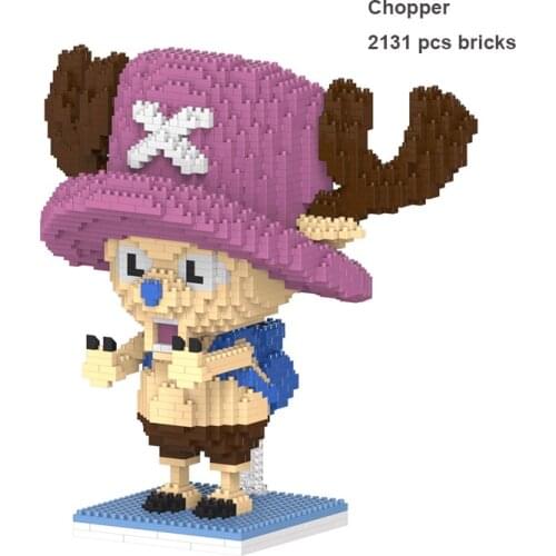 Chopper Building Blocks DIY Anime One Piece Luffy Mini Bricks Assembly Model Mirco Blocks Gifts Toys For Kids 2131pcs Blocks