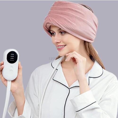 Air pressure head wave head massager therapy instrument with hot compress air bags home to sleep