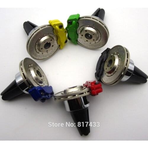 1PCS JDM Car metal Brake Disc Caliper Air Freshener Air Outlet Vent Solid Perfume Clip 5 colors