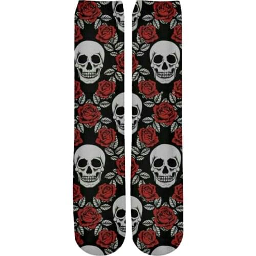 NEW 3D many Skull Comic Punk Rock Doodle Retro Painting Art Socks Unisex Women Men Funny Novelty Starry Night Vintage Socks -2
