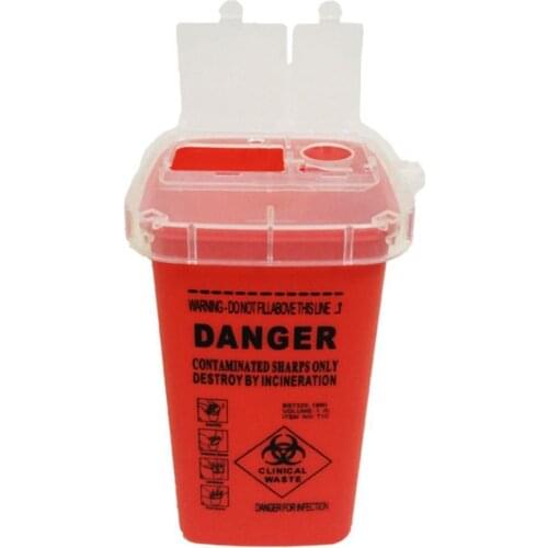 Barbershop Disposable Blade Tattoo Needles Square Waste Storage Box Container