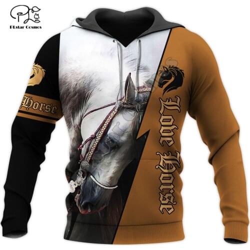 PLstar Cosmos Funny Animal Love Horse Colorful Harajuku NewFashion Tracksuit 3DPrint Men/Women Streetwear Jackets Zip Hoodies F3