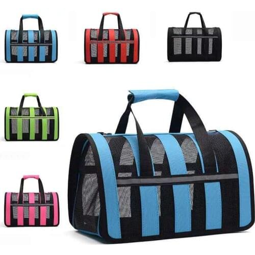 Portable Pet Backpack Messenger Carrier Bags Cat Dog Carrier Outgoing Travel Teddy Packets Breathable Small Pet Handbag