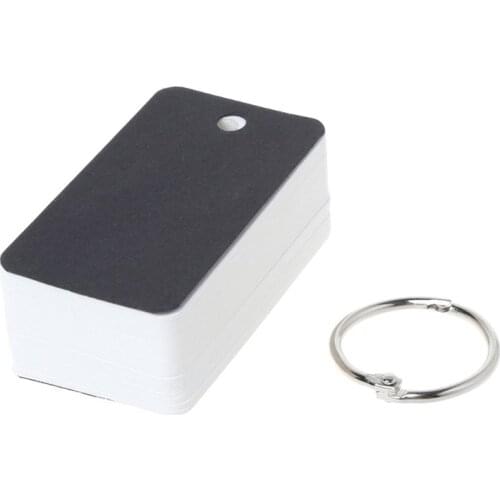 Simple DIY Index Cardboard Cover Blank Paper Card Memo Pad Bookmark Binder Rings M5TE