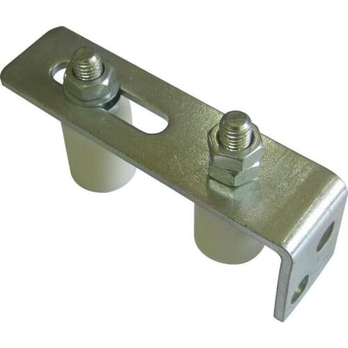 Sliding Gate Roller Guide with 2 Nylon Rollers. Heavy Duty Galvanised Steel