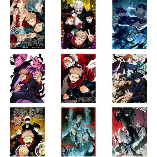 Self-adhesive Wall Sticker Anime Jujutsu Kaisen Posters Poster Wall Art Painting Study Home Living Room Decoration Wallpaper