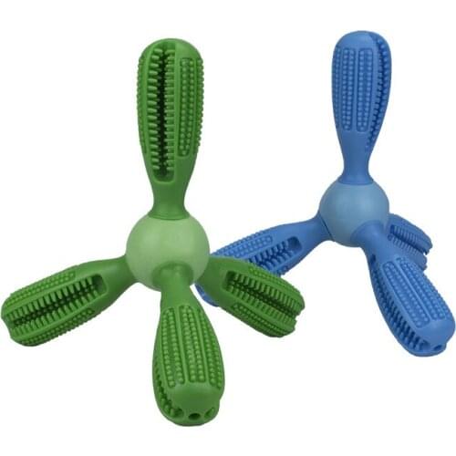 Dog Toothbrush Chew Toys, Natural Rubber Indestructible Tooth Cleaning Dog Toys Brushing Stick Dental Oral Care