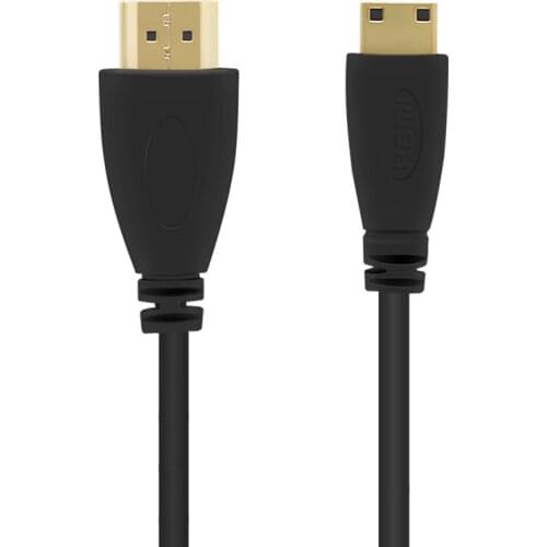 Mini HDMI To HDMI Cable 30cm 50cm 1m 1.5m 2m 3m 5m Gold-Plated Premium HDMI Adapter Cable 1.4V For Multimedia Speaker TV BOX