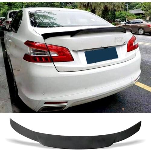 Trunk Spoiler Carbon Fiber ASP Style Car Accessories Rear Wing For Peugeot 408 2014-2019