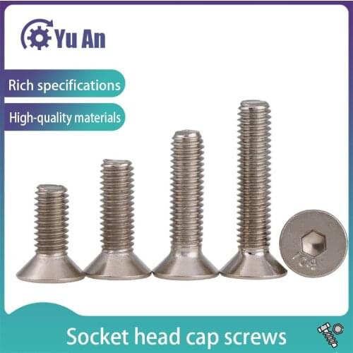 Standard DIN7991 Nickel-plated 10.9-grade countersunk head socket head socket head cap screw M6-M8 10PCS