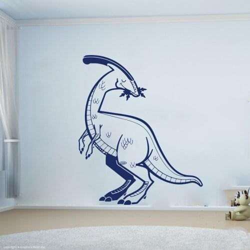 Triceratops Dinosaur Animal Wall Stickers Playroom Retro Jurassic Park World T-Rex Dino Wall Decal Kids Room Vinyl Decor