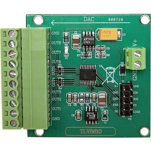 Eight-channel Serial DAC Module TLV5610/TLV5608/TLV5629 Digital to Analog Conversion with Program